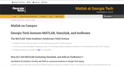Desktop Screenshot of matlab.gatech.edu