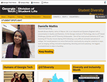 Tablet Screenshot of diversityprograms.gatech.edu