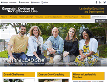 Tablet Screenshot of leadership.gatech.edu