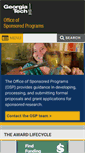 Mobile Screenshot of osp.gatech.edu