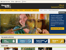 Tablet Screenshot of osp.gatech.edu