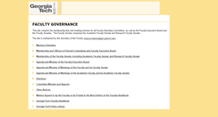Desktop Screenshot of facultygovernance.gatech.edu