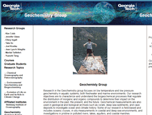 Tablet Screenshot of geochemistry.eas.gatech.edu