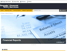 Tablet Screenshot of fin-services.gatech.edu