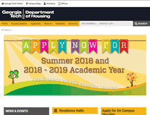 Tablet Screenshot of housing.gatech.edu