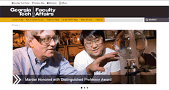 Desktop Screenshot of facultyaffairs.gatech.edu