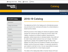 Tablet Screenshot of catalog.gatech.edu