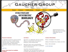 Tablet Screenshot of gauchergroup.biology.gatech.edu