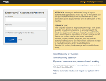 Tablet Screenshot of login.gatech.edu